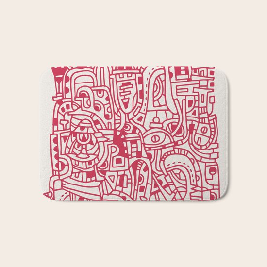 Red Dot Bath Mat