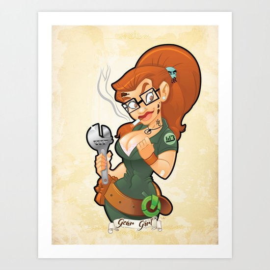 Gear Girl Art Print