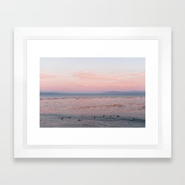 Surfers At Sunset in Santa Cruz Framed Art Print | Photo, People, Landscape, Nature 