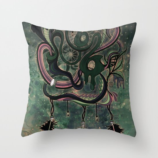 The Dream Catcher: Old Hag's Bane Throw Pillow