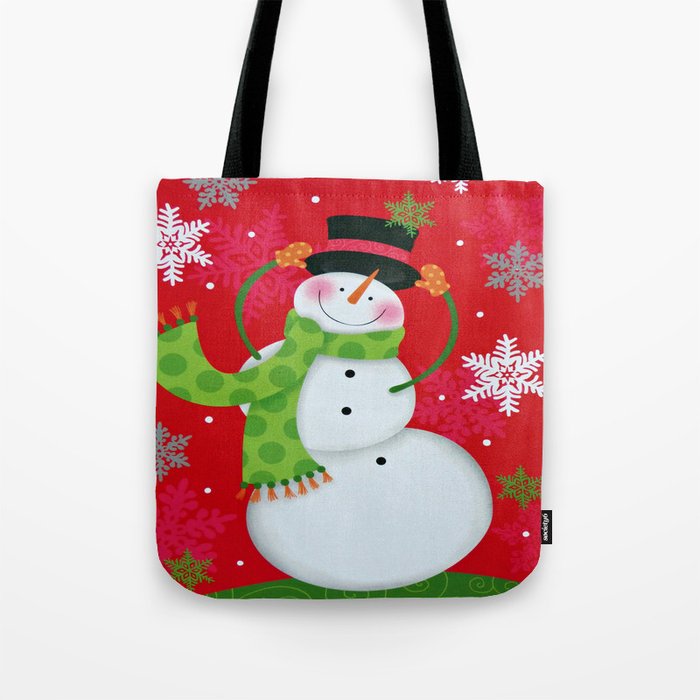 Happy Snowman Tote Bag