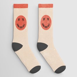 Good Vibes Only (Textured) Smile Quote Socks