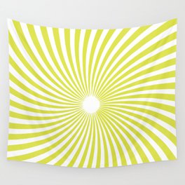 Yellow Twirl Psychedelic 60ies  Wall Tapestry