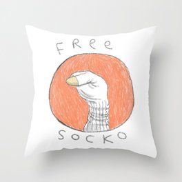 Free Socko Throw Pillow