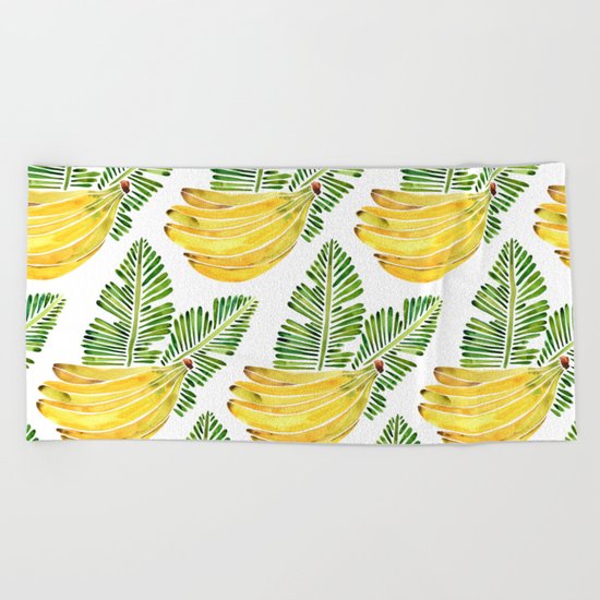 Banana Bunch – Green Leaves Beach Towel