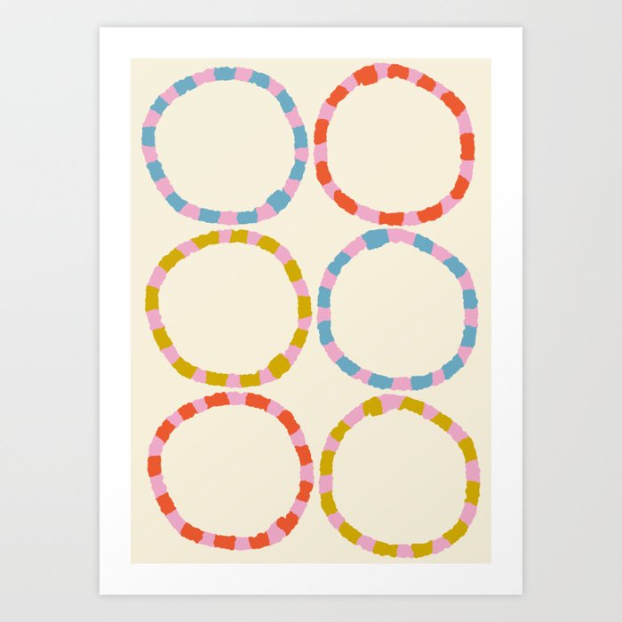 Circle Patchwork Art Print