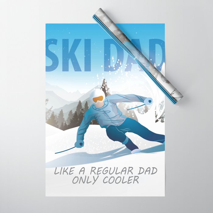 SKI DAD - Like A Regular Dad Only Cooler Wrapping Paper