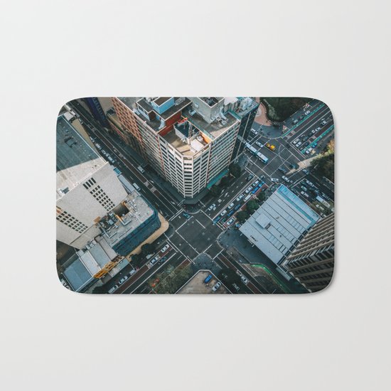 New York City Skyscaper View Bath Mat