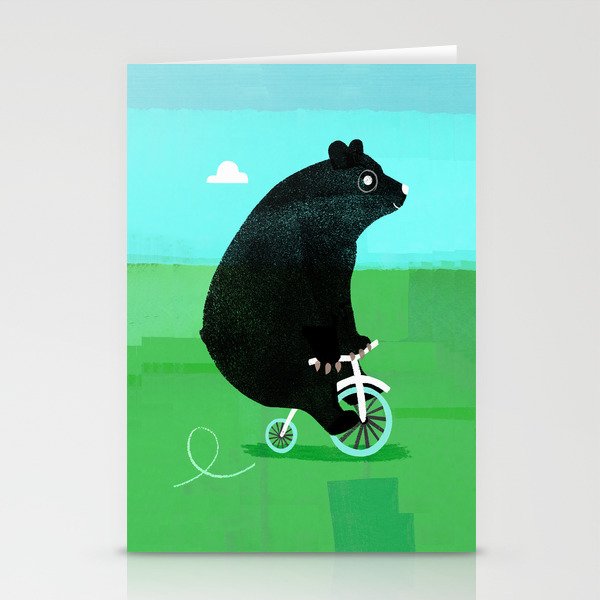 Bear On A Bike Stationery Cards