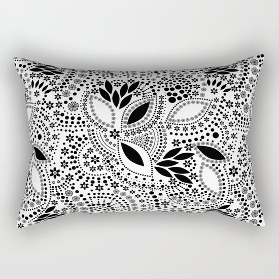 Black and white polka dot pattern . Rectangular Pillow
