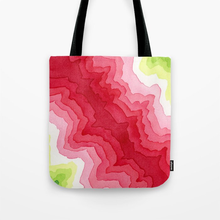 Energetic Crimson Abstract Tote Bag