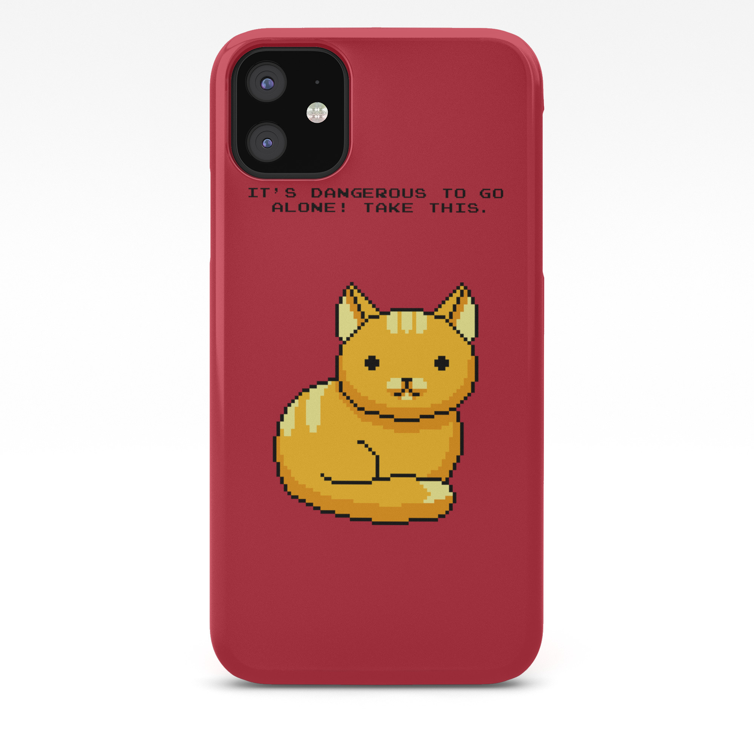 Its Dangerous To Go Alone Take This Cat Iphone Case By Tobefonseca