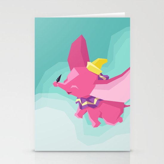 The Flying Elephant Stationery Cards