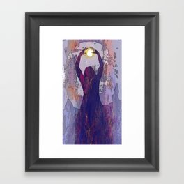 hold the moon Framed Art Print