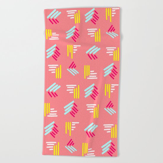 90s Squiggles #society6 #decor #buyart Beach Towel