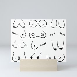 Breast Pattern | Black and White Mini Art Print