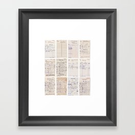 Old Friends Library Circulation Card Print Framed Art Print