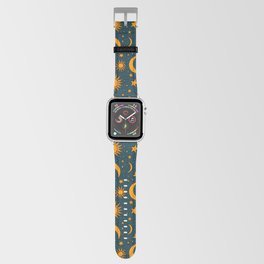 Vintage Sun and Star Print in Navy Apple Watch Band