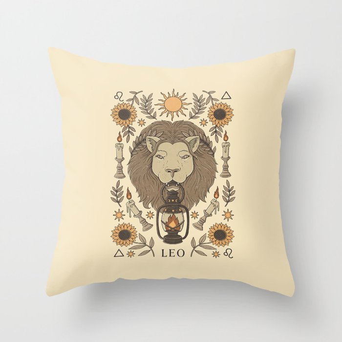 Leo, The Lion Throw Pillow