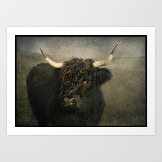 The Black Cow Art Print
