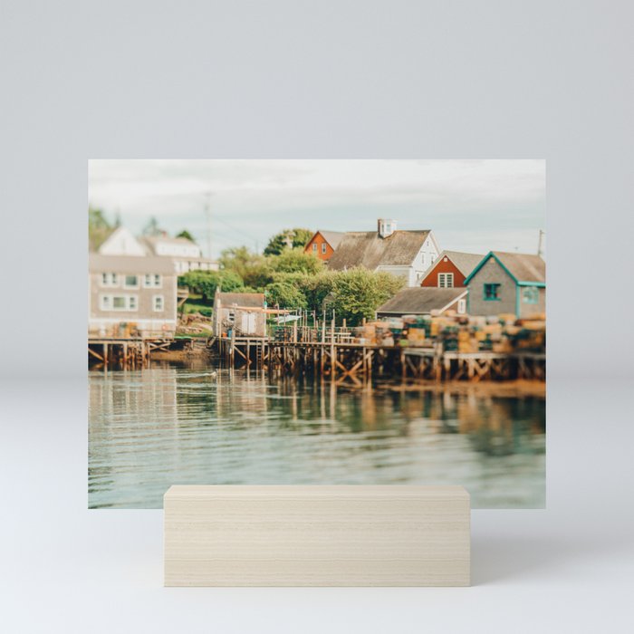 Waterfront - Midcoast Maine nautical travel photograph Mini Art Print