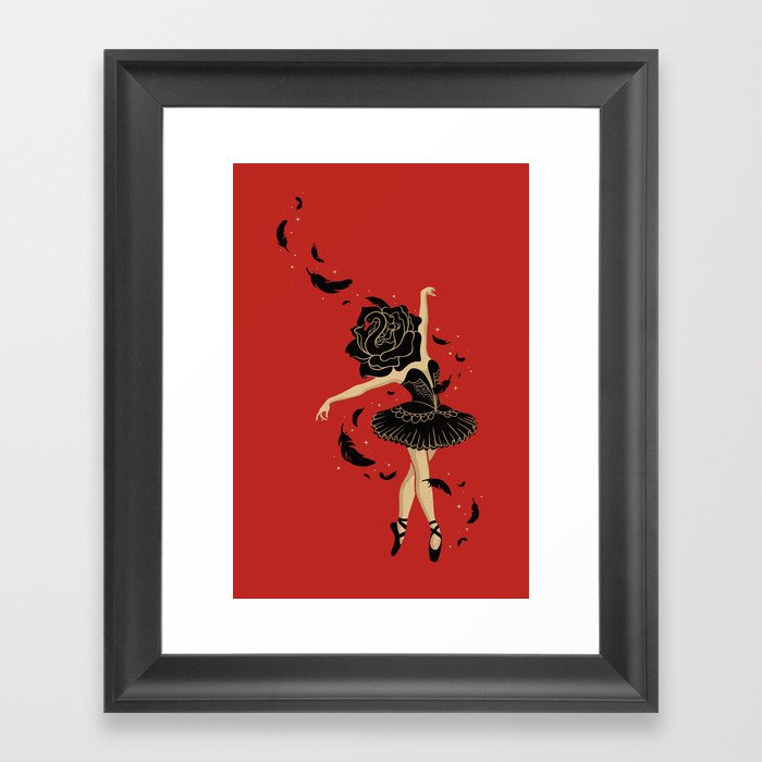 Black Swan Framed Art Print