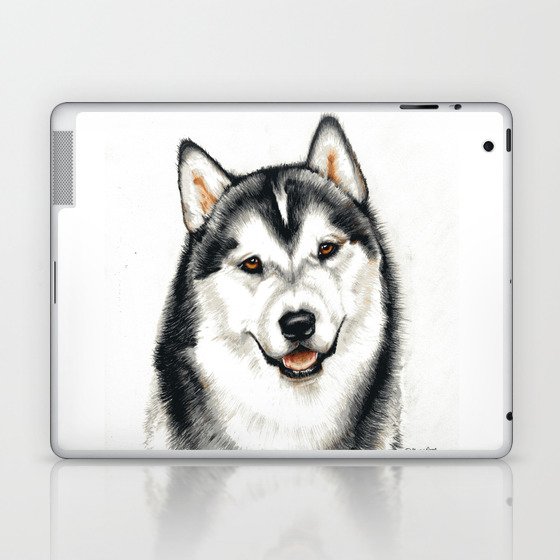 Portrait of a Husky Dog Laptop & iPad Skin