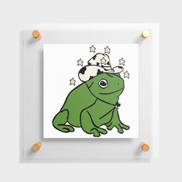 Frog With A Cowboy Hat Floating Acrylic Print