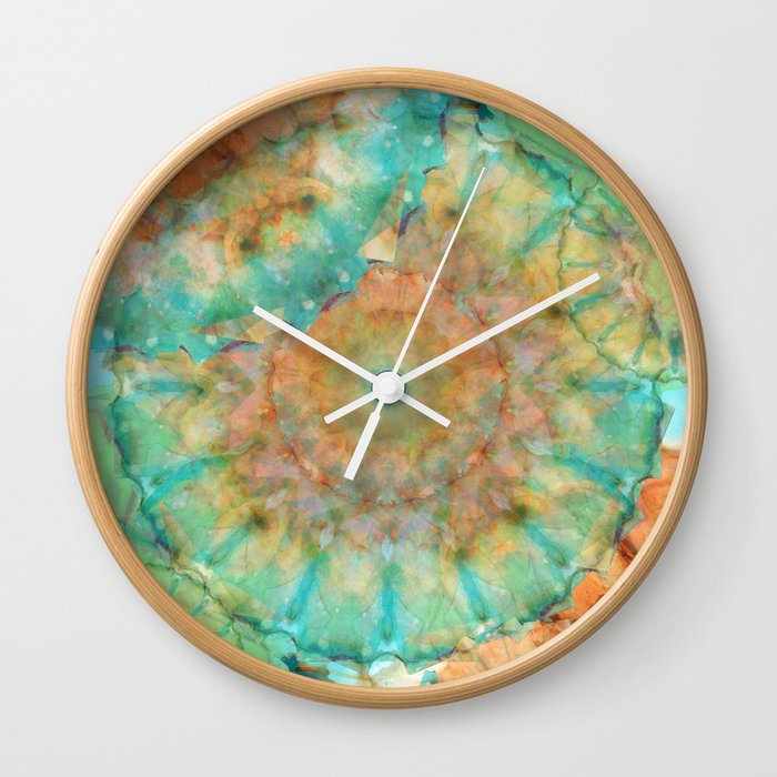 Time Benders - Abstract Colorful Mandala Art Wall Clock