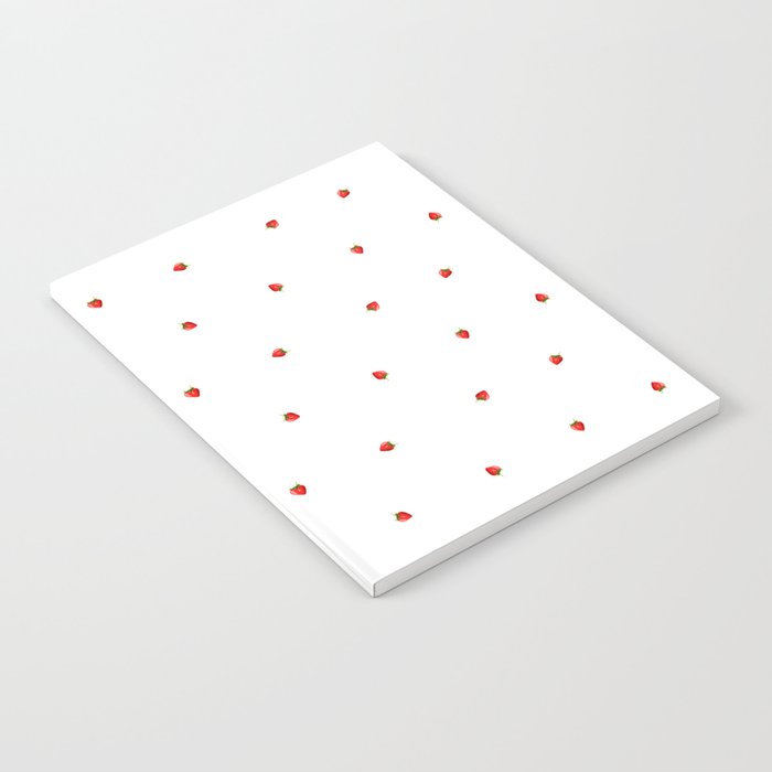 white little strawberry pattern Notebook