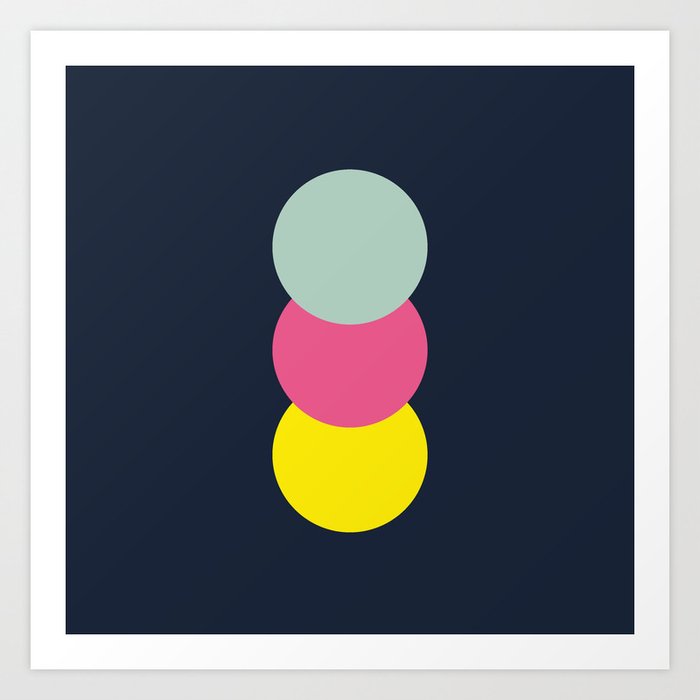 Three Dots 03 - Colorful Abstract Art Art Print