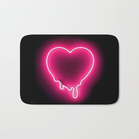 Heart (Neon) Bath Mat