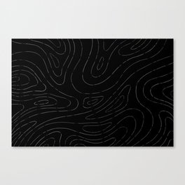 Dark Abstract Topographic Pattern. Digital Illustration background Canvas Print