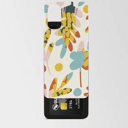 Colorful Geometric Memphis Style Collage Leaves Android Card Case