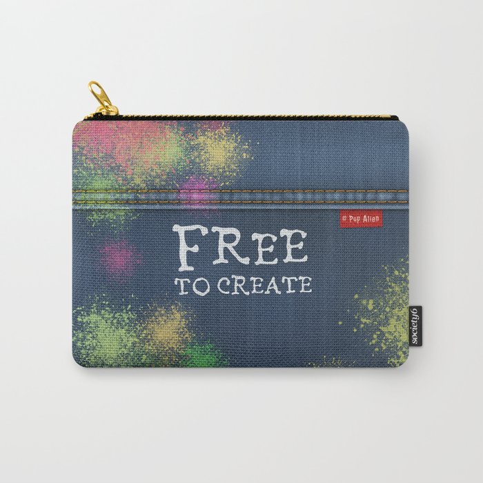 Denim Jeans - Free To Create Carry-All Pouch