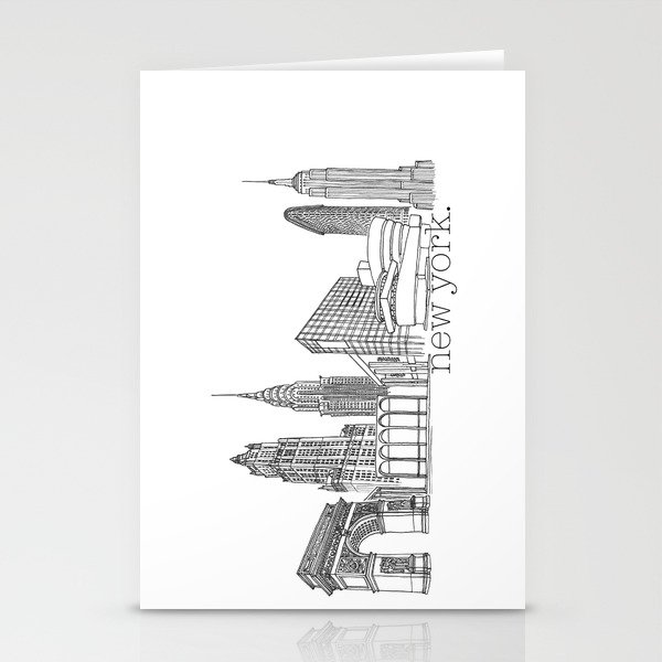 NYC Landmarks by the Downtown Doodler Stationery Cards