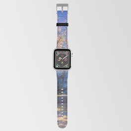 Spring Blossoms in Colma, Lake Como, Lake Maggiore waterfront landscape by Angelo Morbelli Apple Watch Band