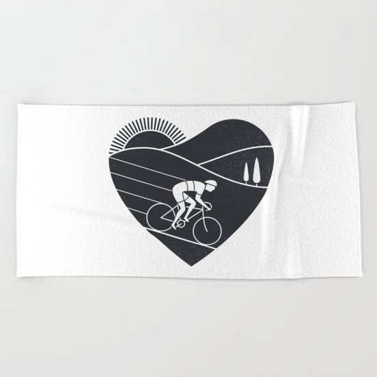 Love Cycling Beach Towel