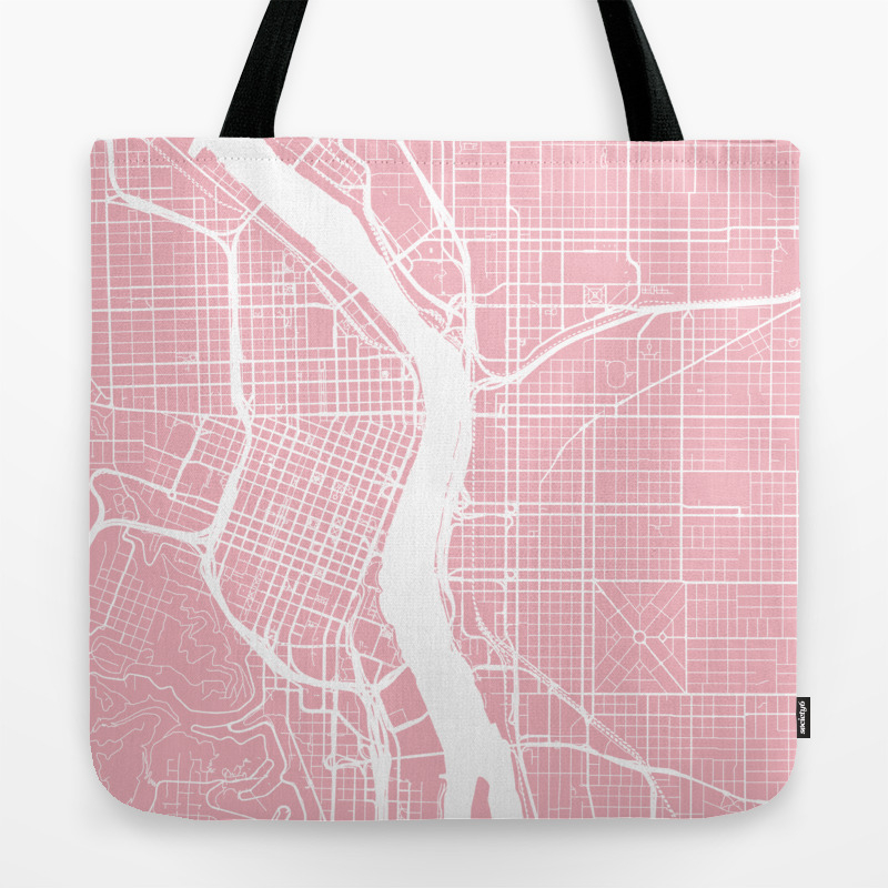 pink plaid city tote