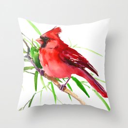 Cardinal Bird Throw Pillow
