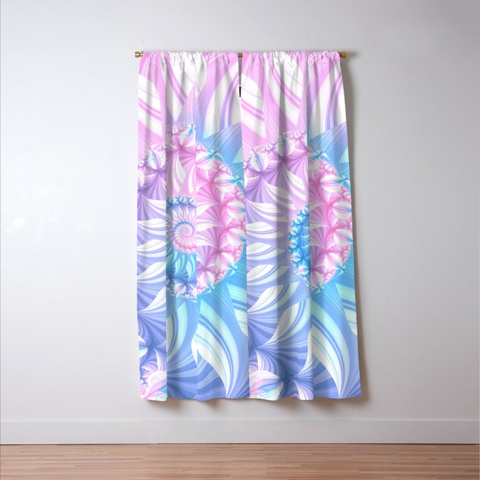 Striped Pastel Spiral In Pink Blue And Purple Blackout Curtain By Kellytrich