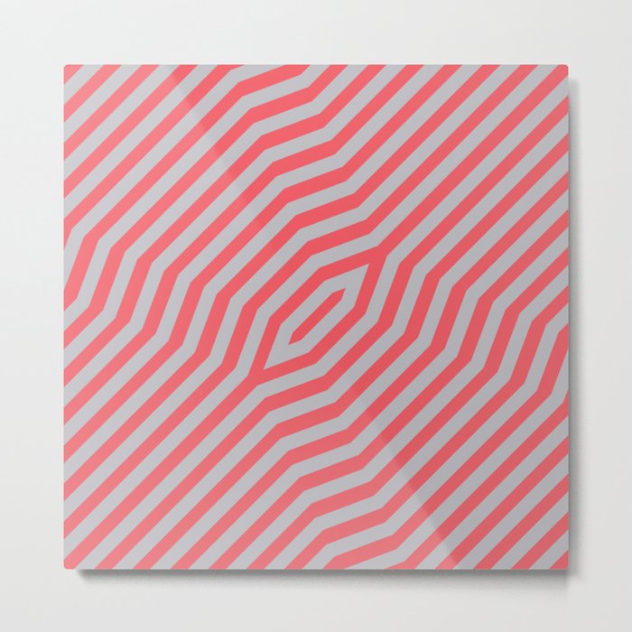 Symmetric diagonal stripes background 13 Metal Print