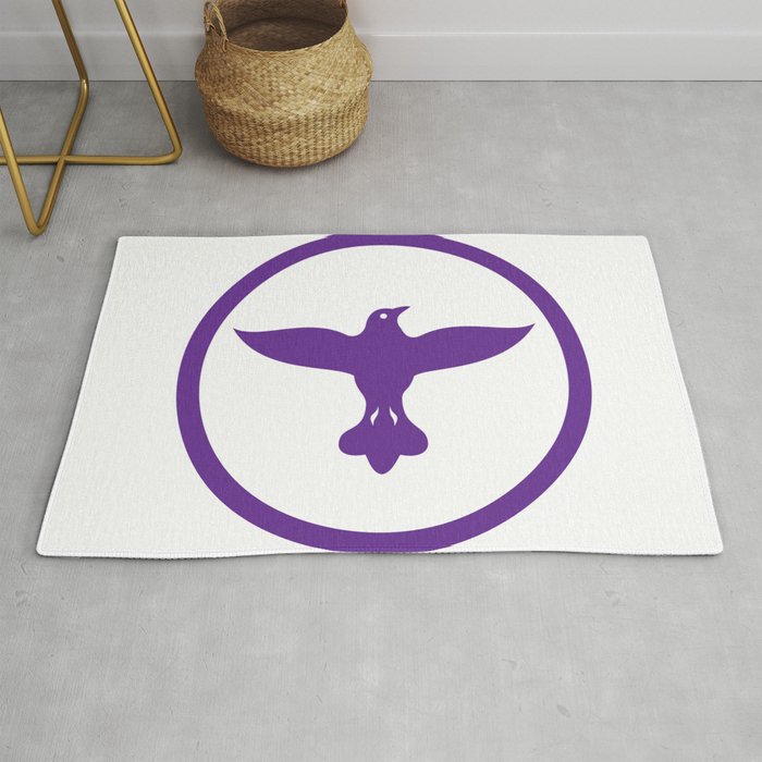 Dove Spreading Wings Circle Rug