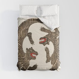 Japanese Tigers by Taguchi Tomoki 1860-1869 - Tiger Comforter