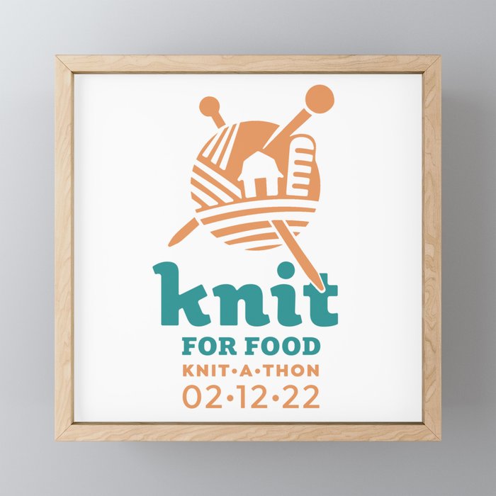 Knit for Food  Framed Mini Art Print