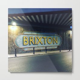 Brixton, south west London Metal Print | Tag, Mural, Oneshot, Design, Street, Photo, Contemporaryart, Digitalart, Nighttime, London 