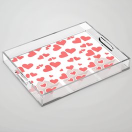 Sending All My Love To You Valentines Day Anniversary Gift- White  Acrylic Tray