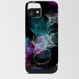Alcohol Ink Black iPhone Card Case