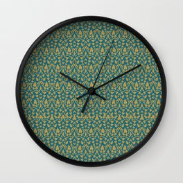 Oriental Gold Flower Pattern Wall Clock