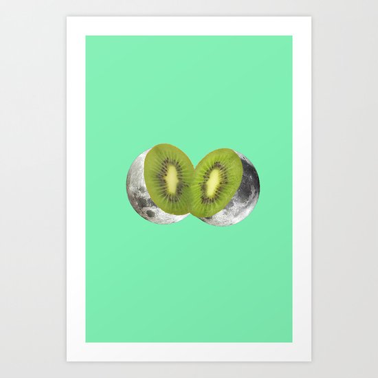 KIWI MOON Art Print